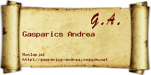 Gasparics Andrea névjegykártya