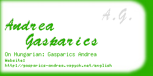 andrea gasparics business card